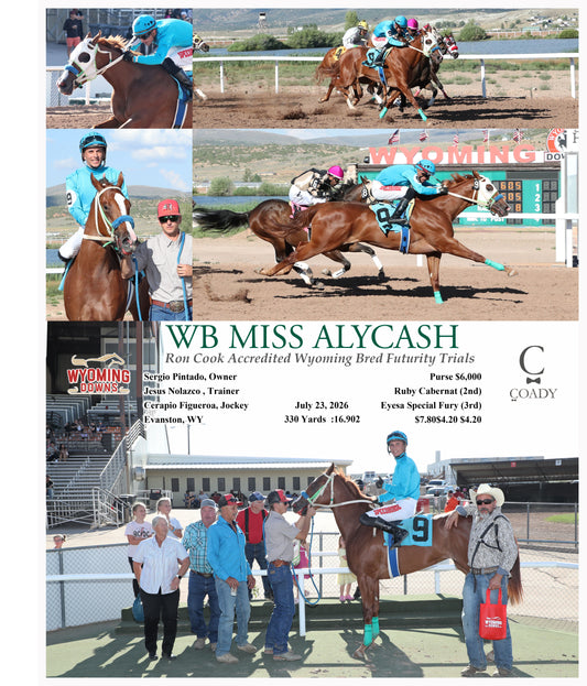 WB MISS ALYCASH - Ron Cook Accredited Wyoming Bred Futurity Trials - 07-23-26 - R08 - WYO
