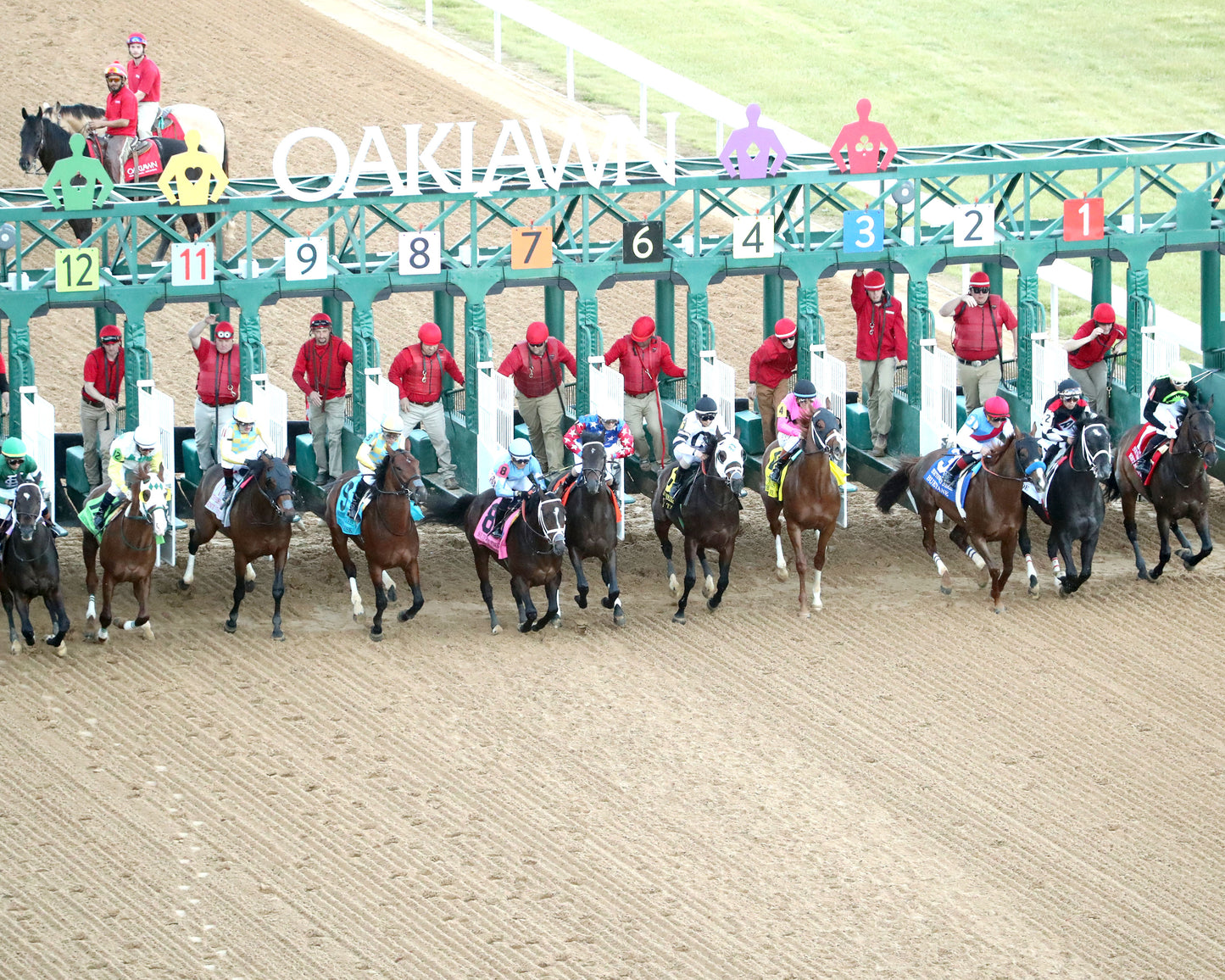 SILENT TACTIC - The Southwest Stakes G3 - 02-06-26 - R11 - OP - Aerial Start 01 - Coady Media - Kurtis Coady Photography