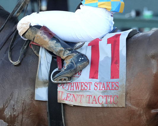 SILENT TACTIC - The Southwest Stakes G3 - 02-06-26 - R11 - OP - Saddle Towel 01 - Coady Media - Kurtis Coady Photography