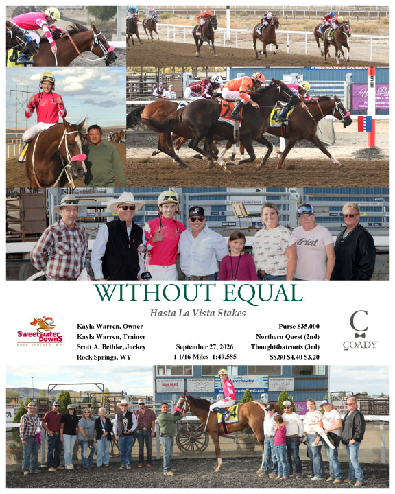 WITHOUT EQUAL - Hasta La Vista Stakes - 09-27-26 - R10 - SWF