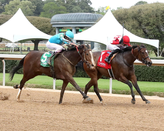 WALK AWAY KAYE - Rainbow Miss Stakes - 04-03-26 - R09 - Oaklawn Park -  Finish 02 - Kara West - Coady Media - Kurtis Coady Photography