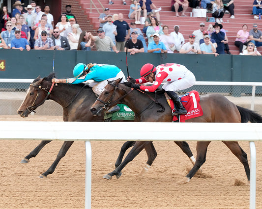 WALK AWAY KAYE - Rainbow Miss Stakes - 04-03-26 - R09 - Oaklawn Park -    Inside Finish 03 - Shelby Layne Ridgway - Coady Media - Kurtis Coady Photography