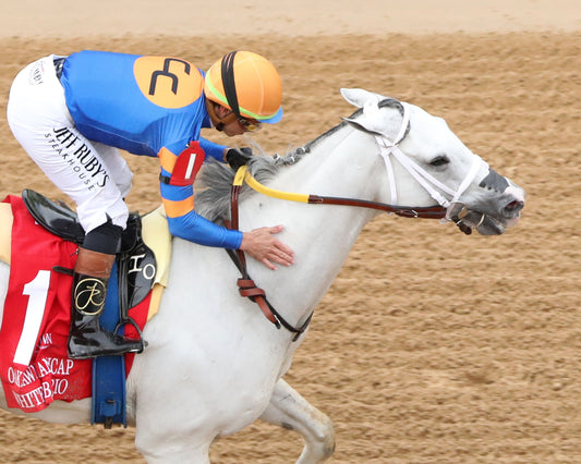 WHITE ABARRIO - Oaklawn Handicap G2 - 04-18-26 - R11 - Oaklawn Park - Aerial Finish 03 - Coady Media - Kurtis Coady Photography