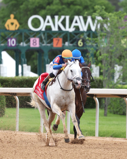 WHITE ABARRIO - Oaklawn Handicap G2 - 04-18-26 - R11 - Oaklawn Park - Finish 02 - Coady Media - Kurtis Coady Photography