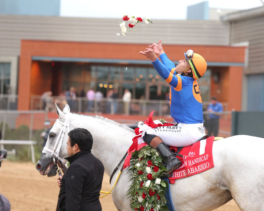 WHITE ABARRIO - Oaklawn Handicap G2 - 04-18-26 - R11 - Oaklawn Park -  Flowers 01 - Coady Media - Kurtis Coady Photography