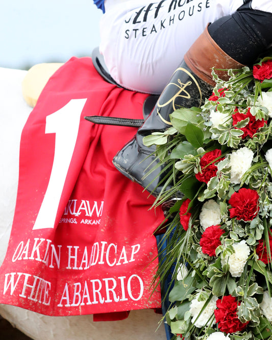 WHITE ABARRIO - Oaklawn Handicap G2 - 04-18-26 - R11 - Oaklawn Park -  Saddle Towel 01 - Coady Media - Kurtis Coady Photography