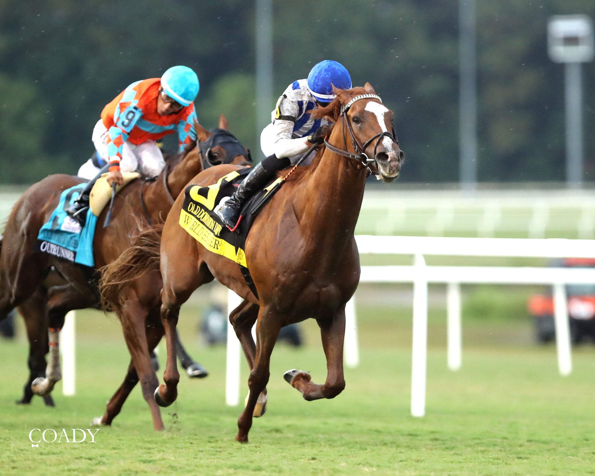 WORLD BEATER - The Old Dominion Derby G3 - 09-06-25 - R10 - CNL - 3/4 Finish 01 - Coady Media - Kurtis Coady Photography