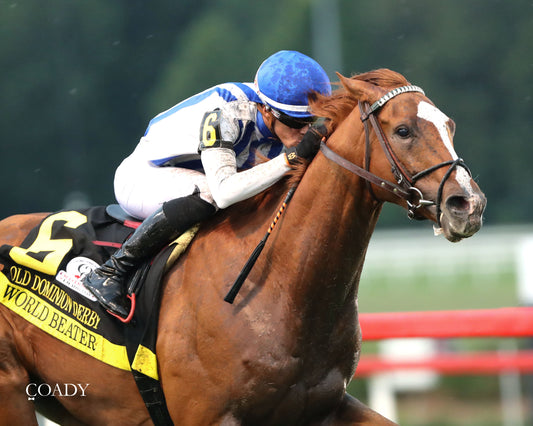 WORLD BEATER - The Old Dominion Derby G3 - 09-06-25 - R10 - CNL - 3/4 Finish 02 - Coady Media - Kurtis Coady Photography