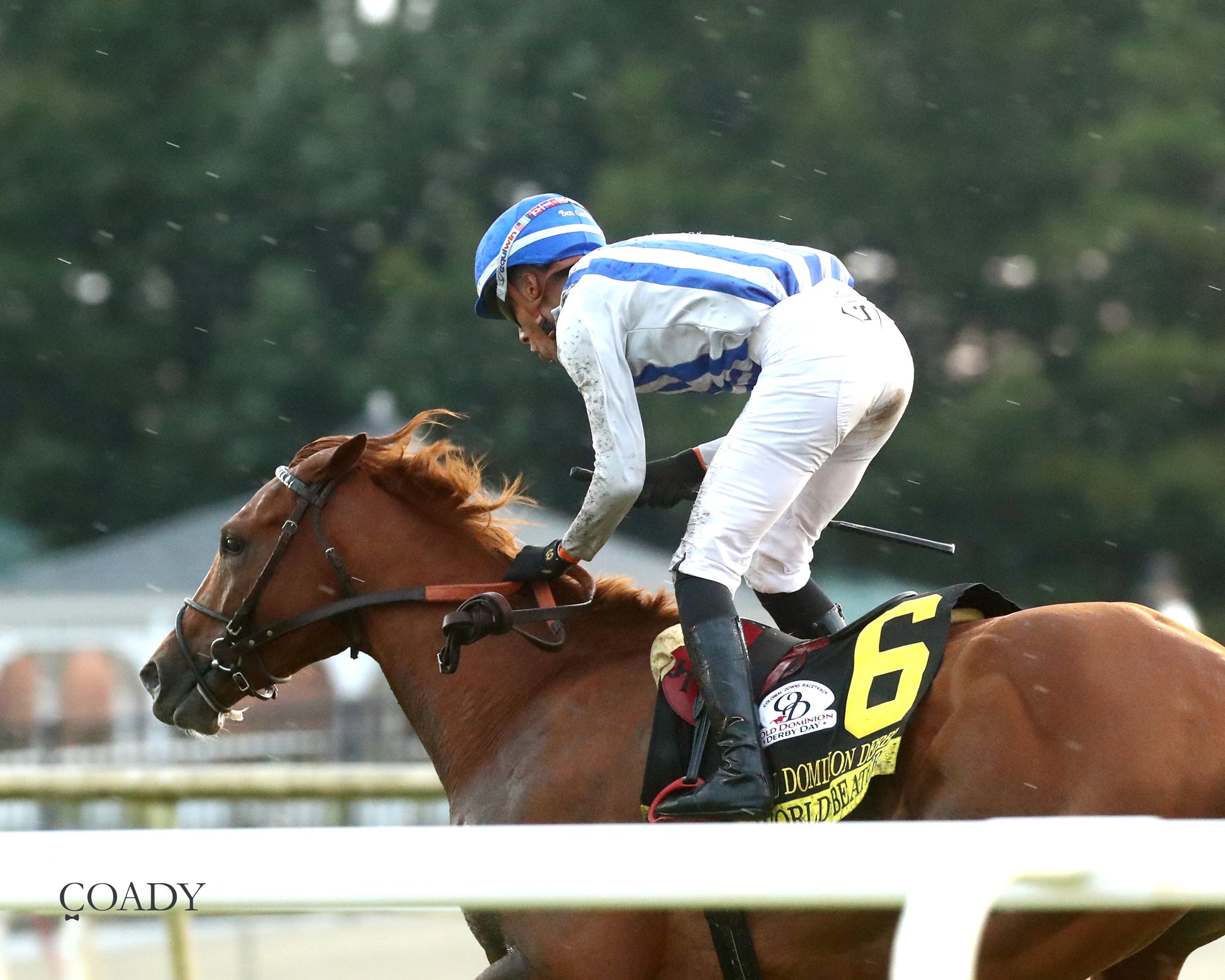 WORLD BEATER - The Old Dominion Derby G3 - 09-06-25 - R10 - CNL - Gallop Out 01 - Coady Media - Kurtis Coady Photography