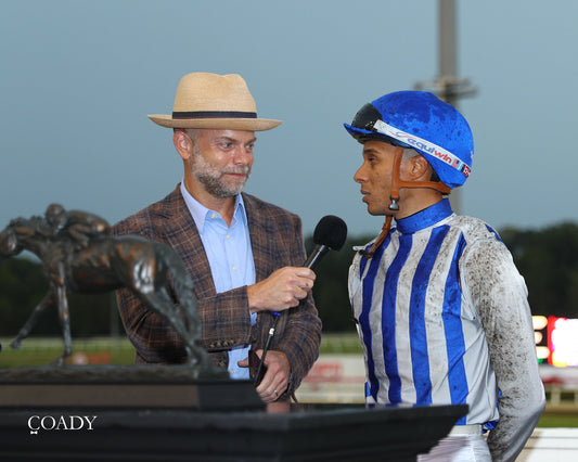 WORLD BEATER - The Old Dominion Derby G3 - 09-06-25 - R10 - CNL - Interview 02 - Coady Media - Kurtis Coady Photography