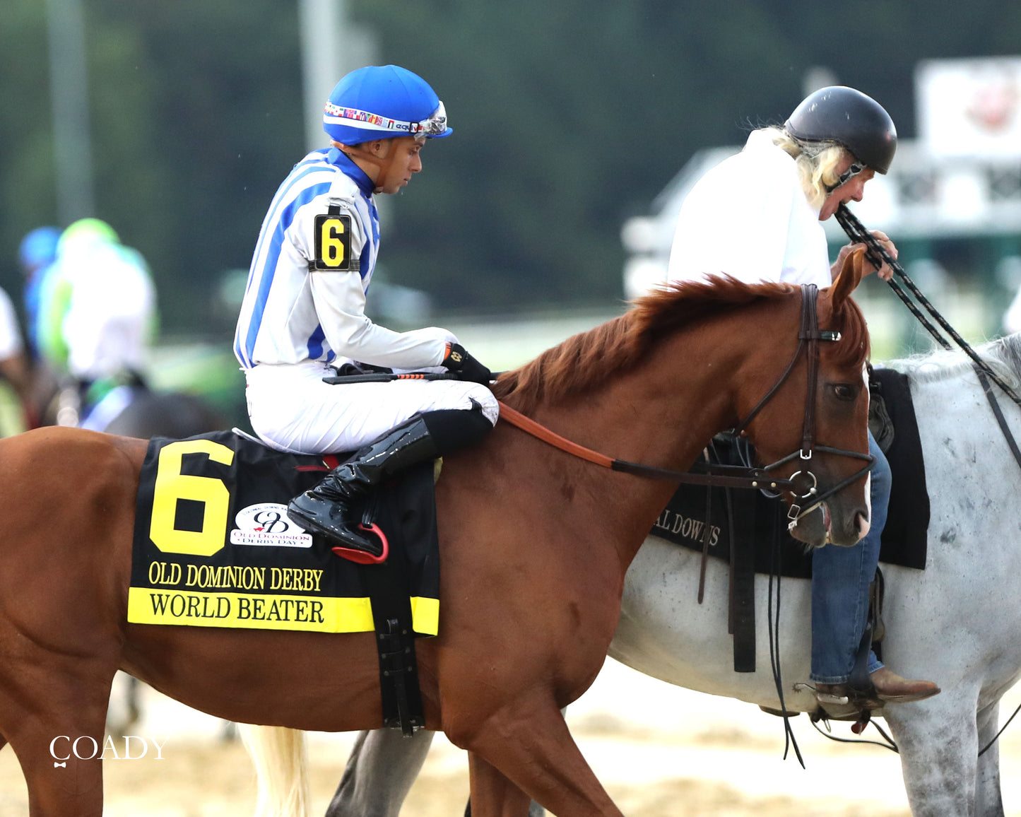 WORLD BEATER - The Old Dominion Derby G3 - 09-06-25 - R10 - CNL - Post Parade 01 - Coady Media - Kurtis Coady Photography
