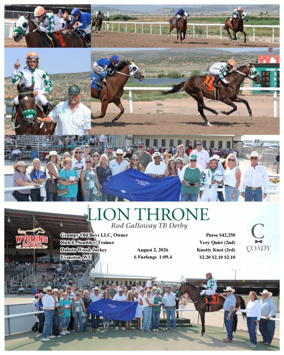 LION THRONE  - Rod Galloway TB Derby - 08-02-26 - R08 - WYO