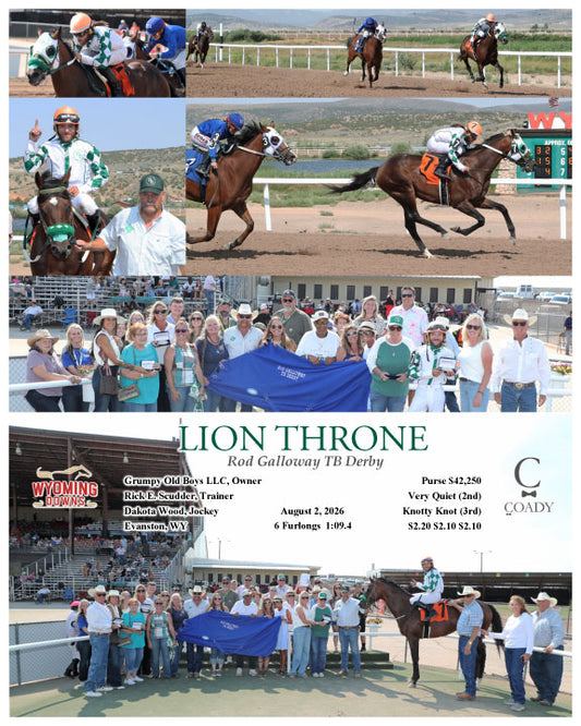 LION THRONE  - Rod Galloway TB Derby - 08-02-26 - R08 - WYO