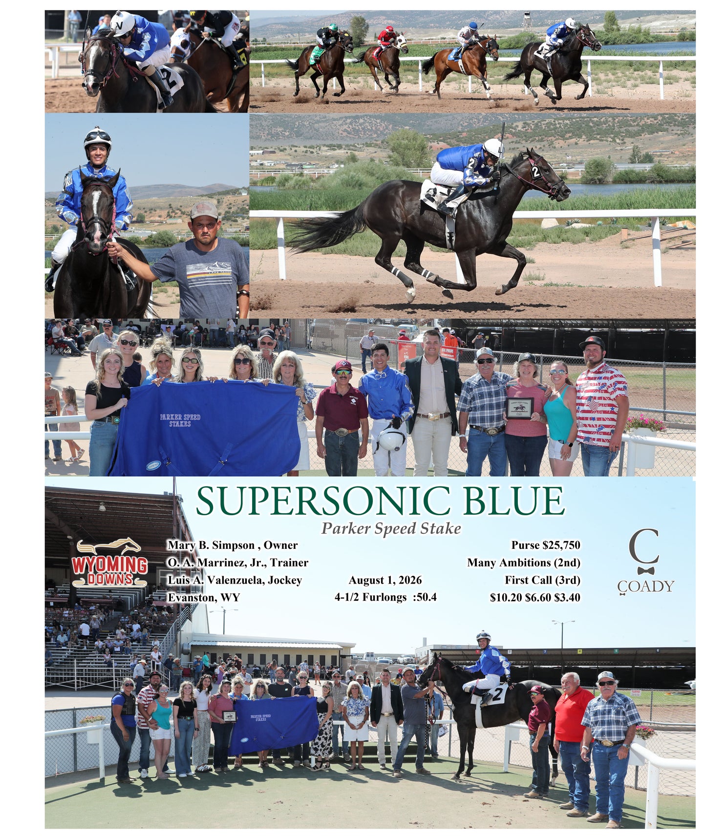 SUPERSONIC BLUE - Parker Speed Stake - 08-01-26 - R08 - WYO