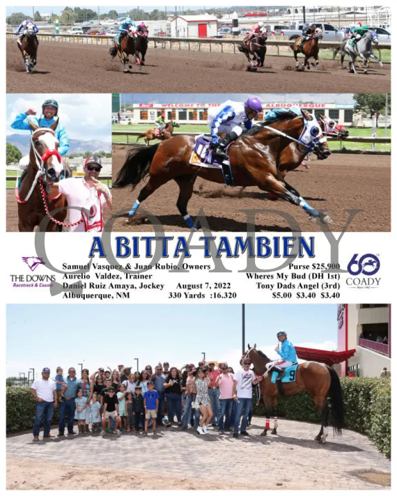 A Bitta Tambien - 08-07-22 R03 Alb Downs At Albuquerque