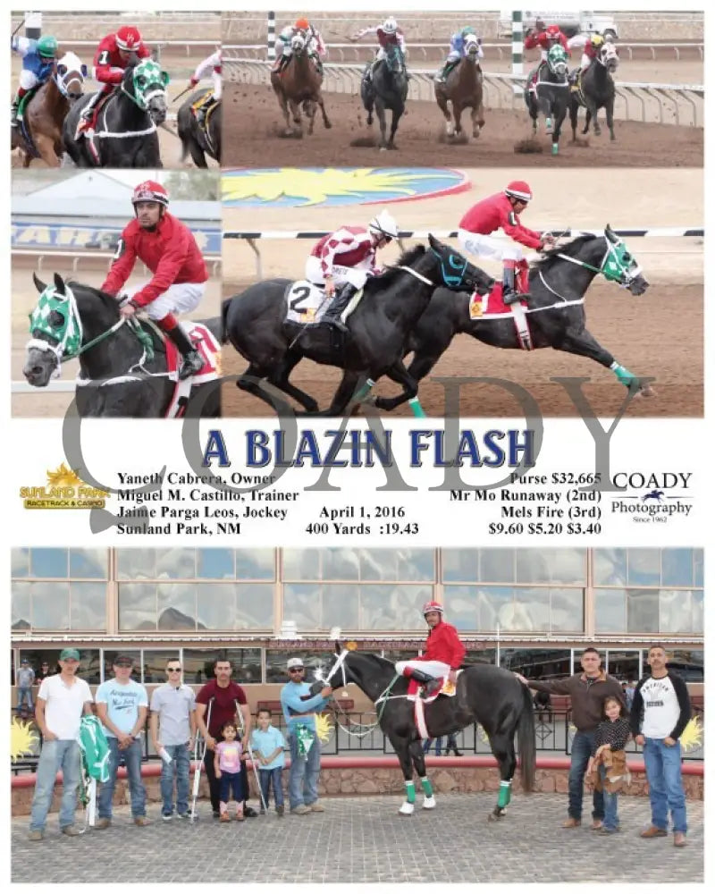 A Blazin Flash - 040116 Race 06 Sun Sunland Park