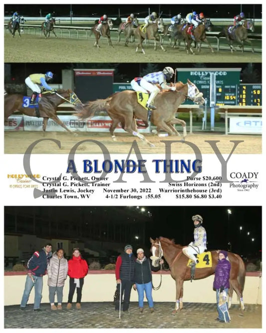 A Blonde Thing - 11-30-22 R08 Ct Hollywood Casino At Charles Town Races