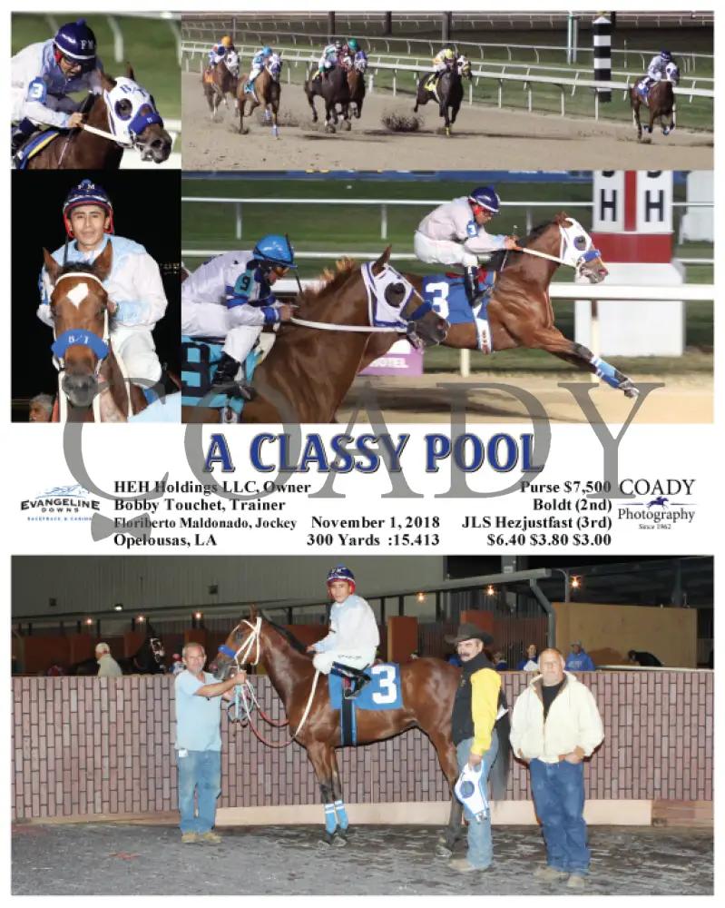 A Classy Pool - 110118 Race 07 Evd Evangeline Downs