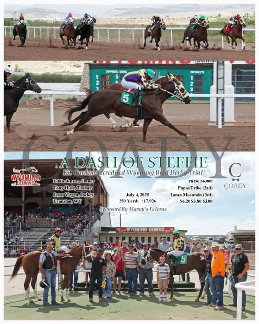 A DASH OF STEFFIE - KC Carden Accredited Wyoming Bred Derby Trial - 07-04-25 - R03 - WYO Wyoming Downs