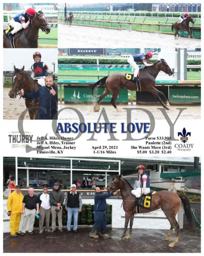 Absolute Love - 04-29-21 R02 Cd Churchill Downs