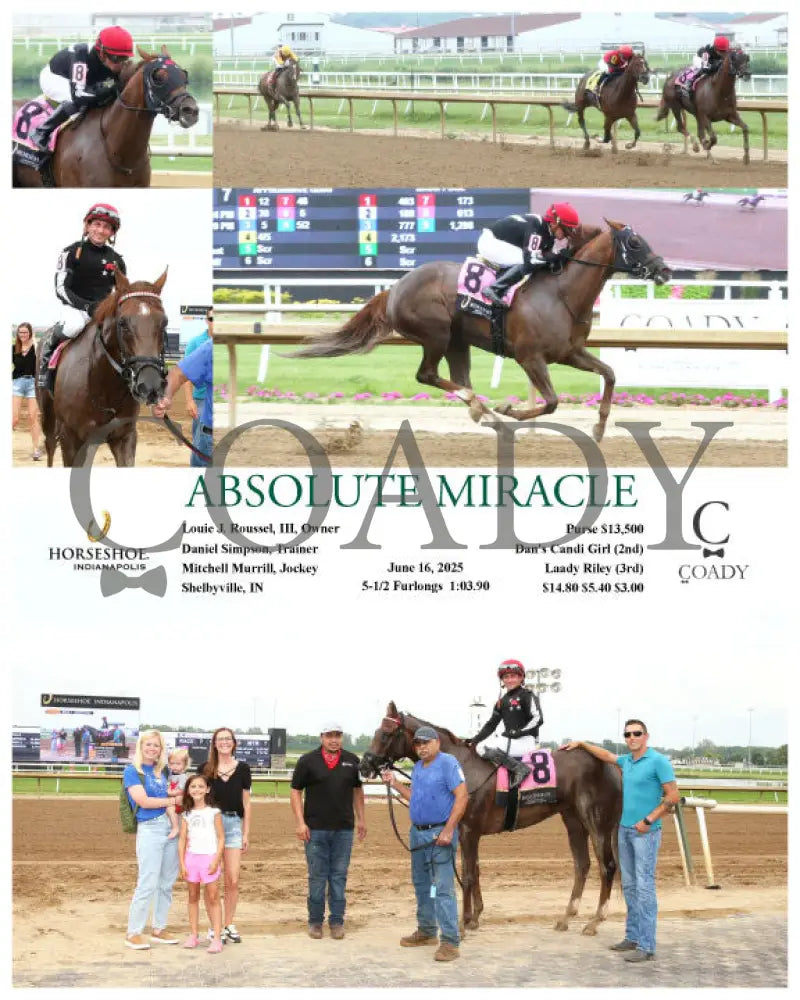 ABSOLUTE MIRACLE - 06-16-25 - R07 - IND Indiana Grand