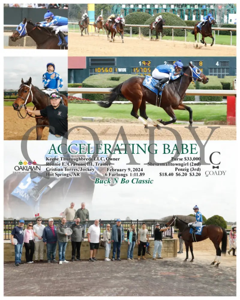 Accelerating Babe - 02-09-24 R02 Op Oaklawn Park