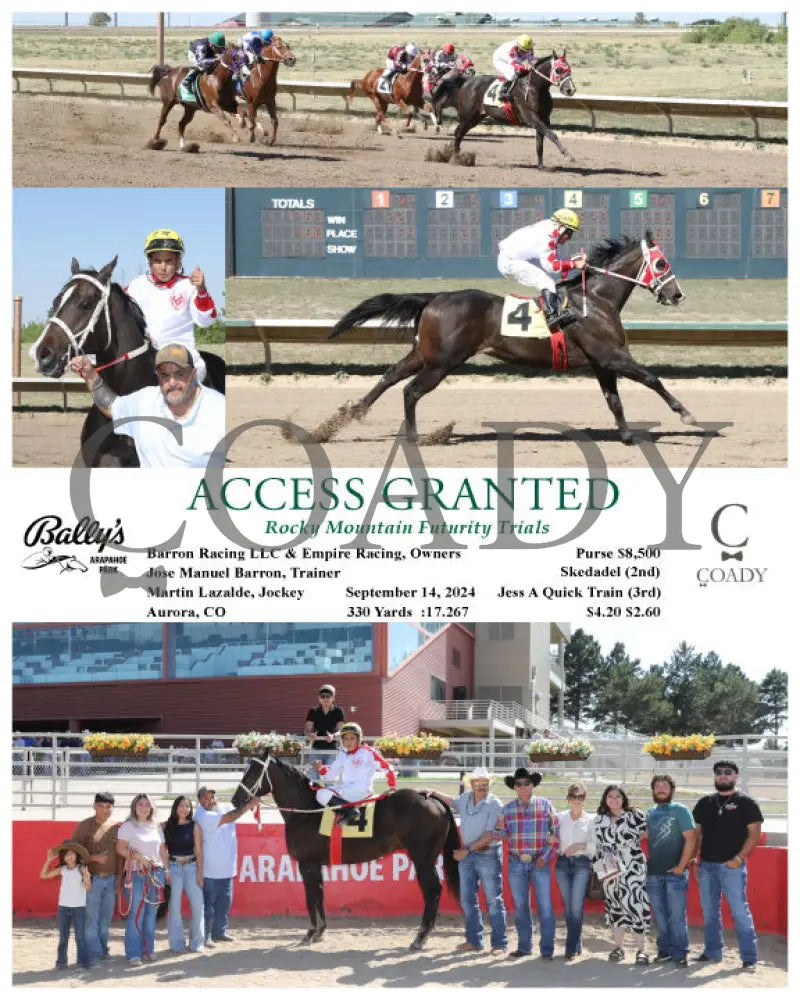 Access Granted - Rocky Mountain Futurity Trials 09-14-24 R05 Arp Arapahoe Park