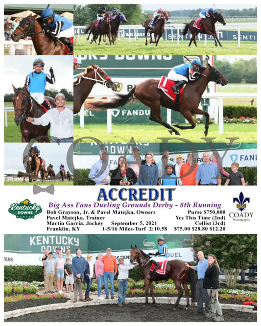 Accredit - Big Ass Fans Dueling Grounds Derby 8Th Running 09-05-21 R10 Kd Kentucky Downs