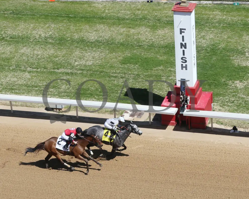 Acting Out - The Carousel 43Rd Running 04-02-22 R05 Op Aerial Finish 01 Oaklawn Park