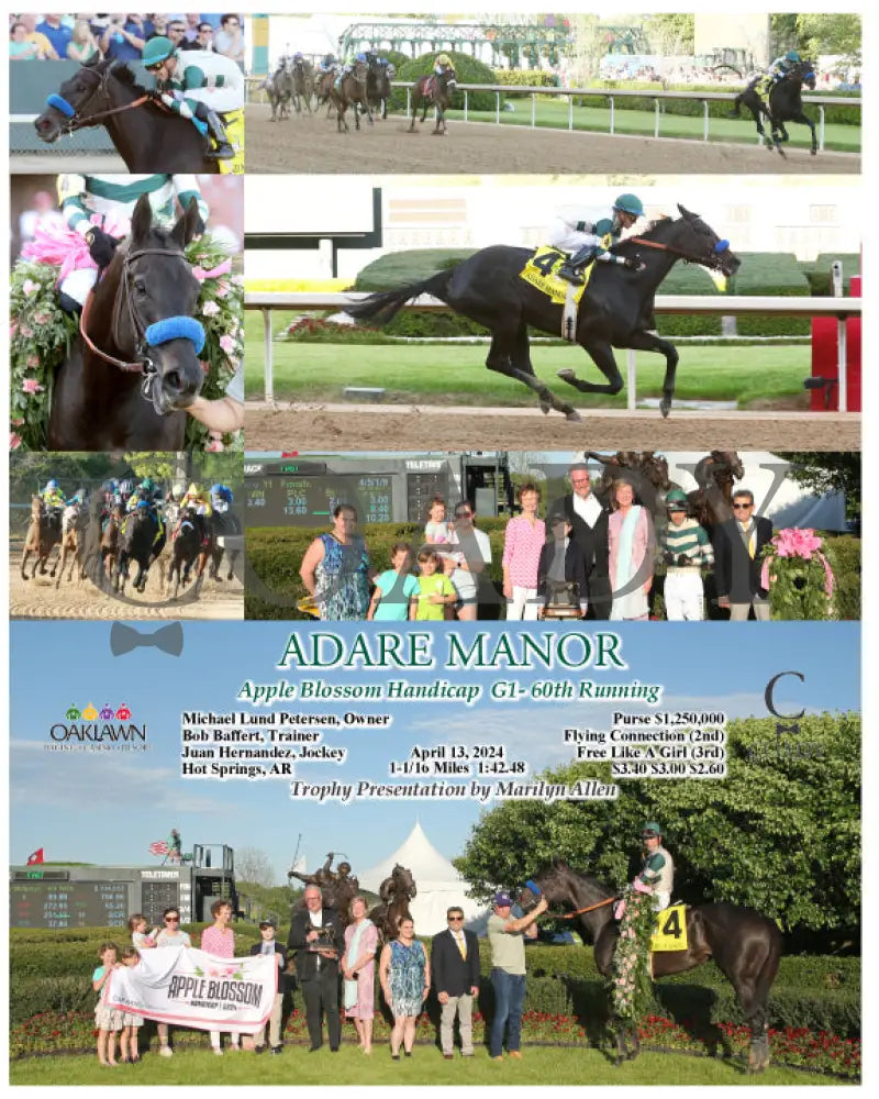 Adare Manor - Apple Blossom Handicap G1 - 60Th Running 04 - 13 - 24 R11 Op Oaklawn Park