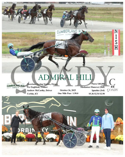 ADMIRAL HILL - 102625 - Race 11 - CMR Presque Isle Downs
