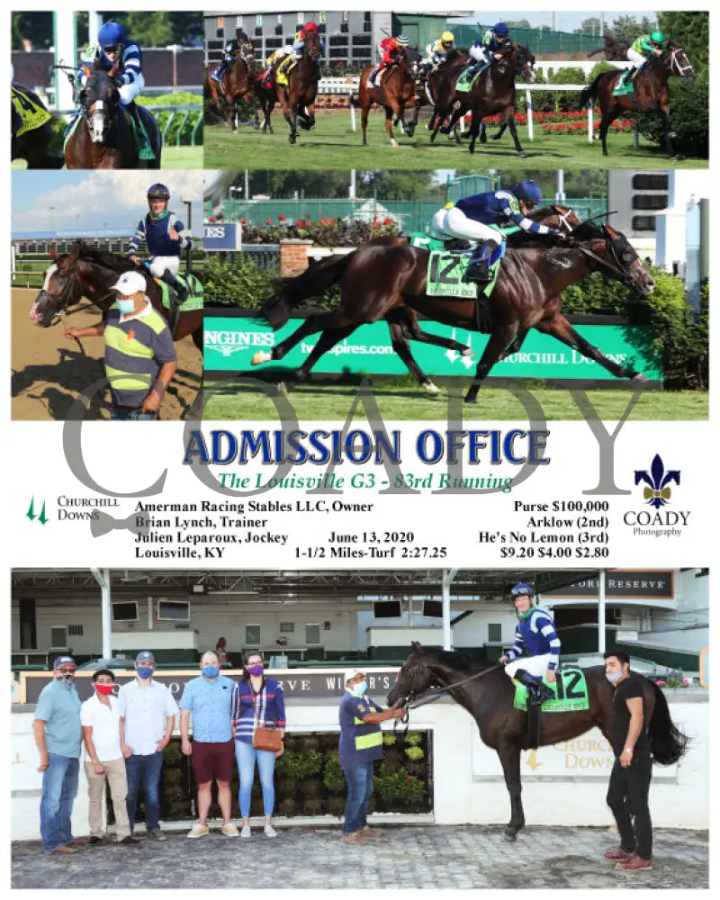 Admission Office - The Louisville G3 83Rd Running 06-13-20 R11 Cd Churchill Downs