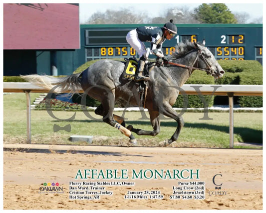 Affable Monarch - 01-28-24 R03 Op Action Oaklawn Park