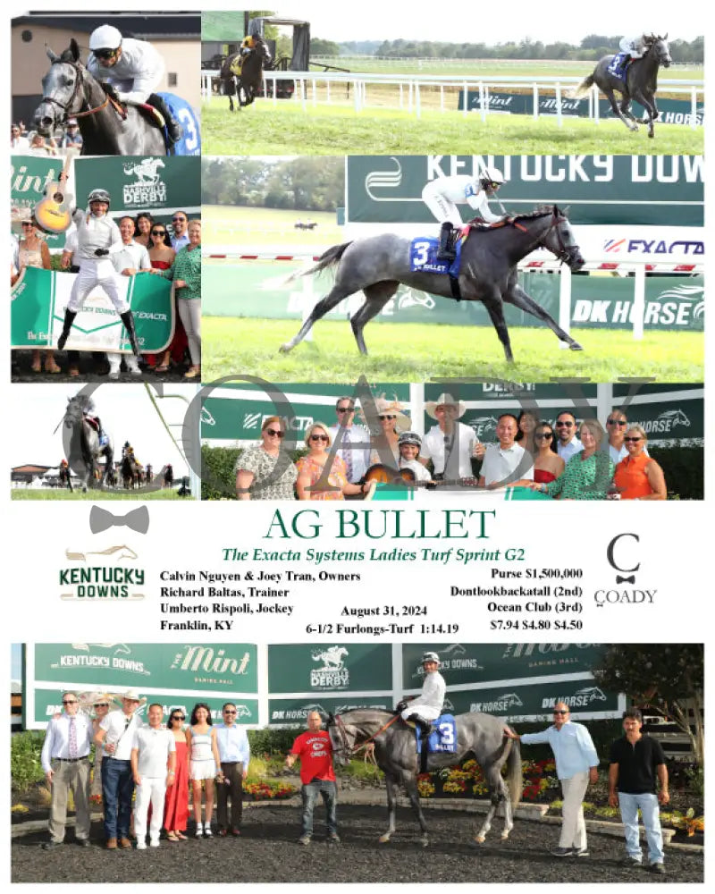Ag Bullet - The Exacta Systems Ladies Turf Sprint G2 08-31-24 R09 Kd Kentucky Downs