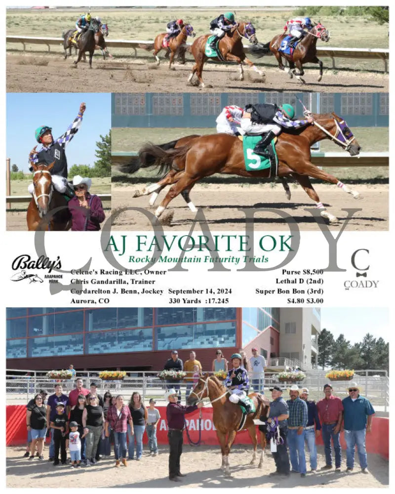 Aj Favorite Ok - Rocky Mountain Futurity Trials 09-14-24 R06 Arp Arapahoe Park