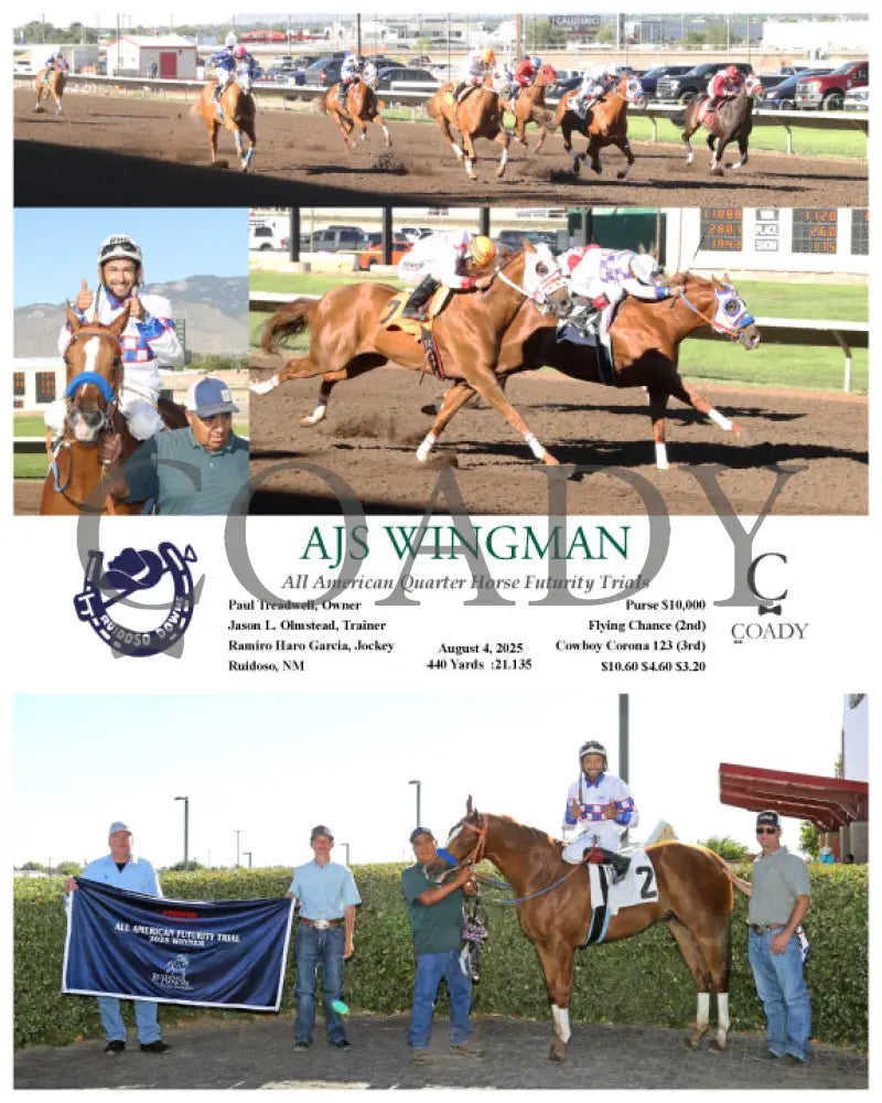 AJS WINGMAN - All American Quarter Horse Futurity Trials - 08-04-25 - R15 - RUI Ruidoso Downs