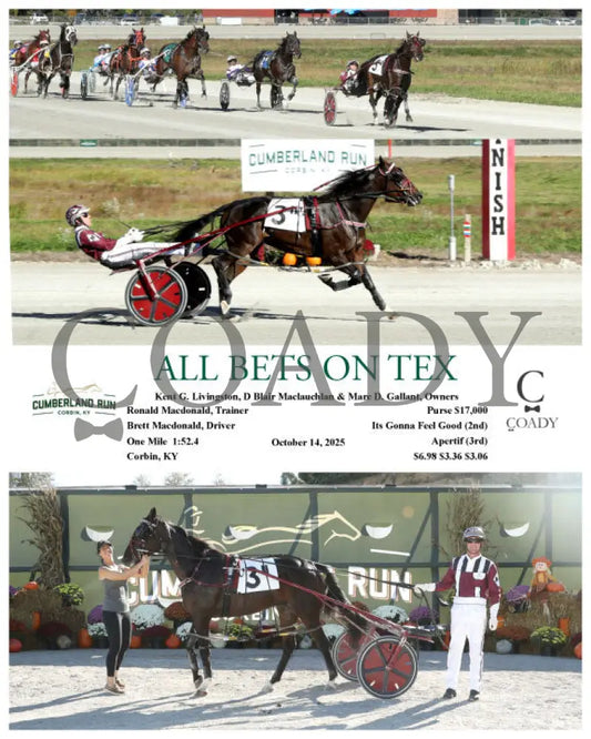 ALL BETS ON TEX - 101425 - Race 11 - CMR Presque Isle Downs