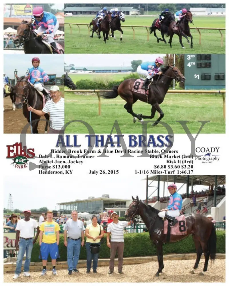 All That Brass - 072615 Race 01 Elp Ellis Park