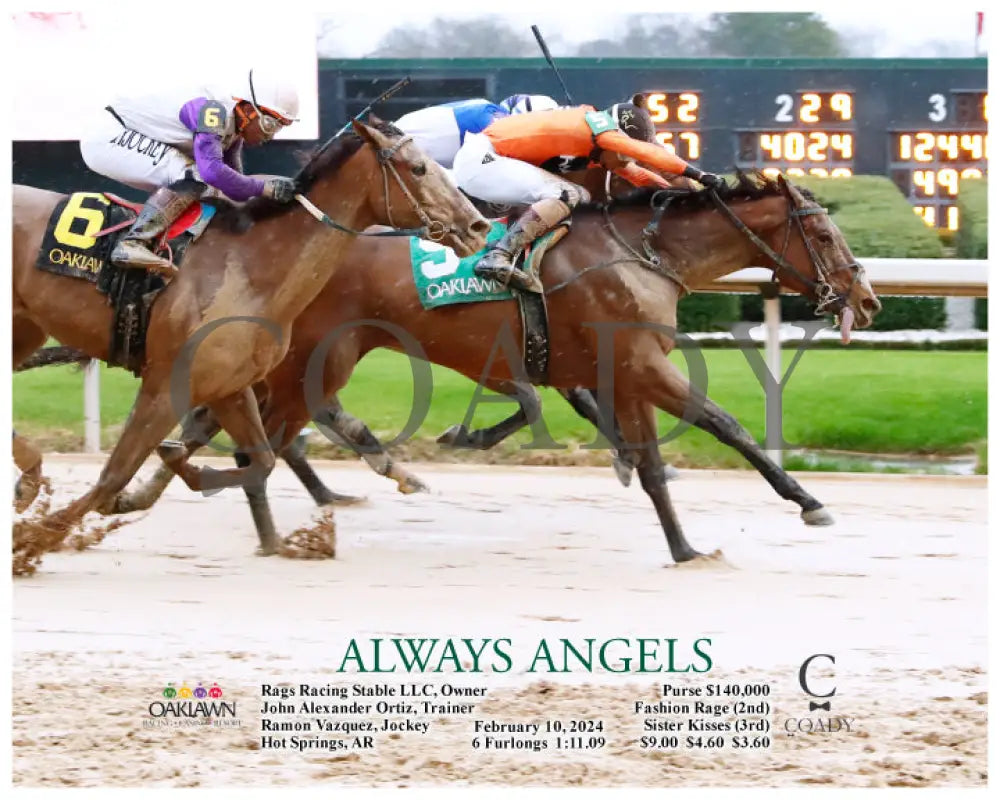 Always Angels - 02-10-24 R08 Op Action Oaklawn Park