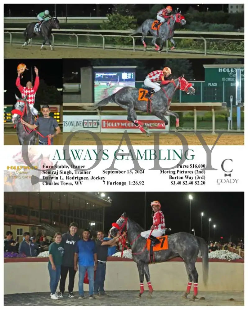 Always Gambling - 09-13-24 R04 Ct Hollywood Casino At Charles Town Races