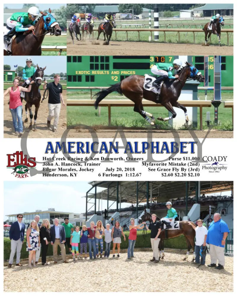 American Alphabet - 072018 Race 04 Elp Ellis Park