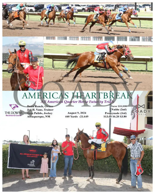 Americas Heartbreak - All American Quarter Horse Futurity Trials 08-09-24 R09 Alb Downs At