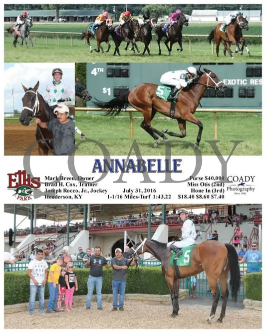 Annabelle - 073116 Race 08 Elp Ellis Park