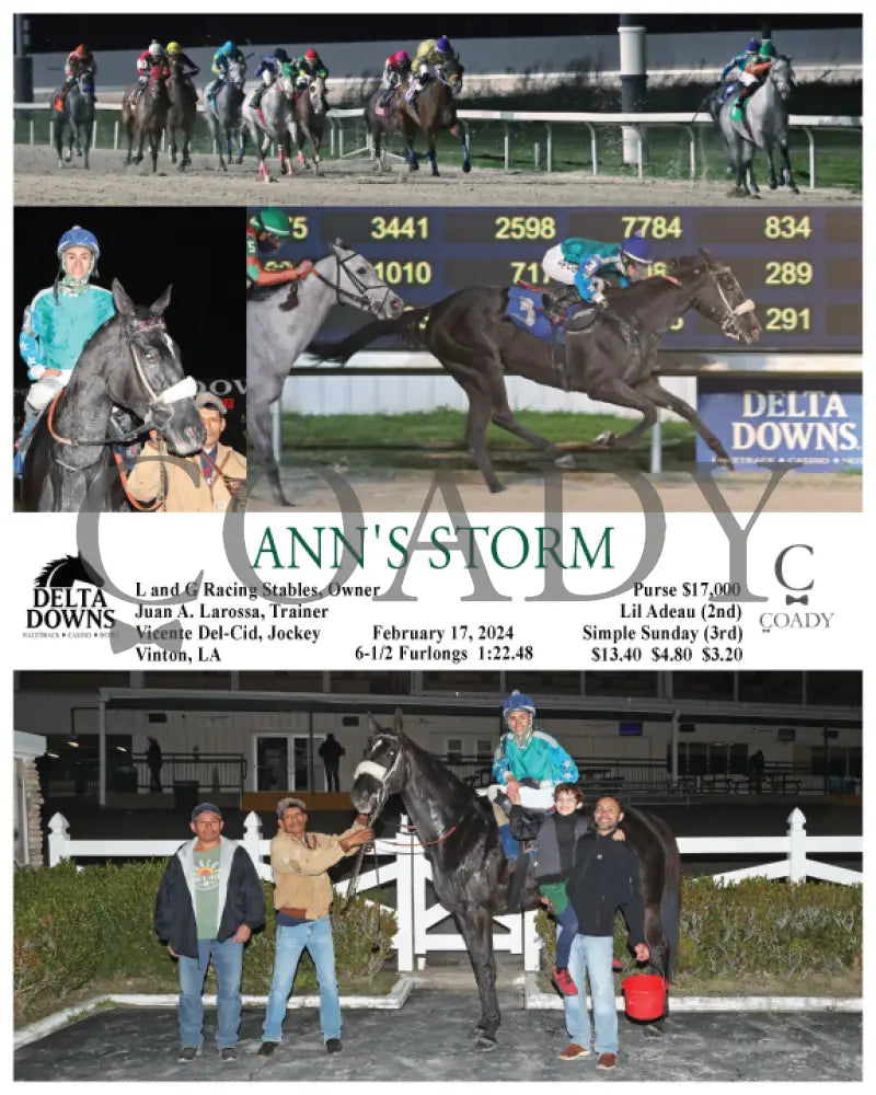 Ann’s Storm - 02 - 17 - 24 R08 Ded Delta Downs