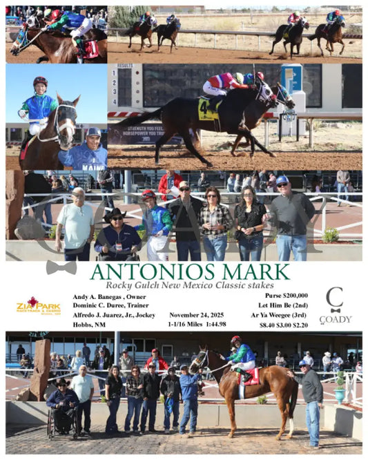 ANTONIOS MARK - Rocky Gulch New Mexico Classic stakes - 11-24-25 - R05 - ZIA - Coady Media - Kurtis Coady Photography