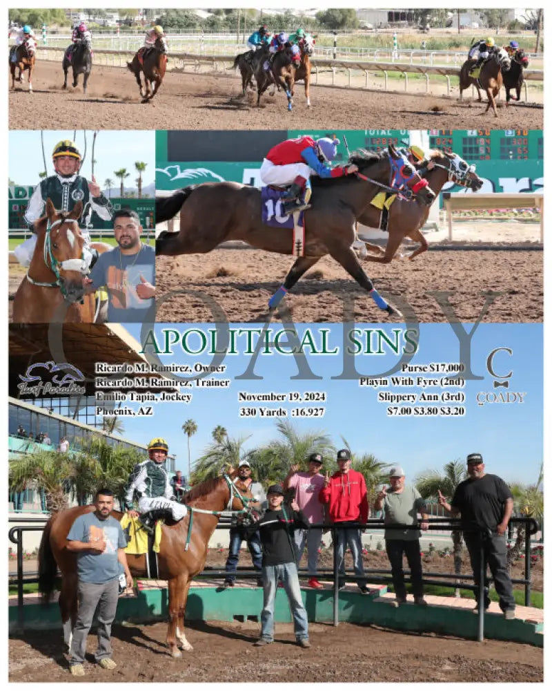 Apolitical Sins - 11-19-24 R01 Tup Turf Paradise