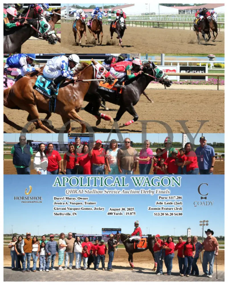 APOLITICAL WAGON QHRAI Stallion Service Auction Derby Finals 08 30 25 R09 IND Action Indiana Grand
