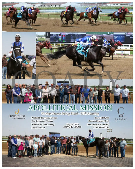 APOLLITICAL MISSION - Harley Greene Derby Final - 11th Running - 05-31-25 - R10 - IND Indiana Grand