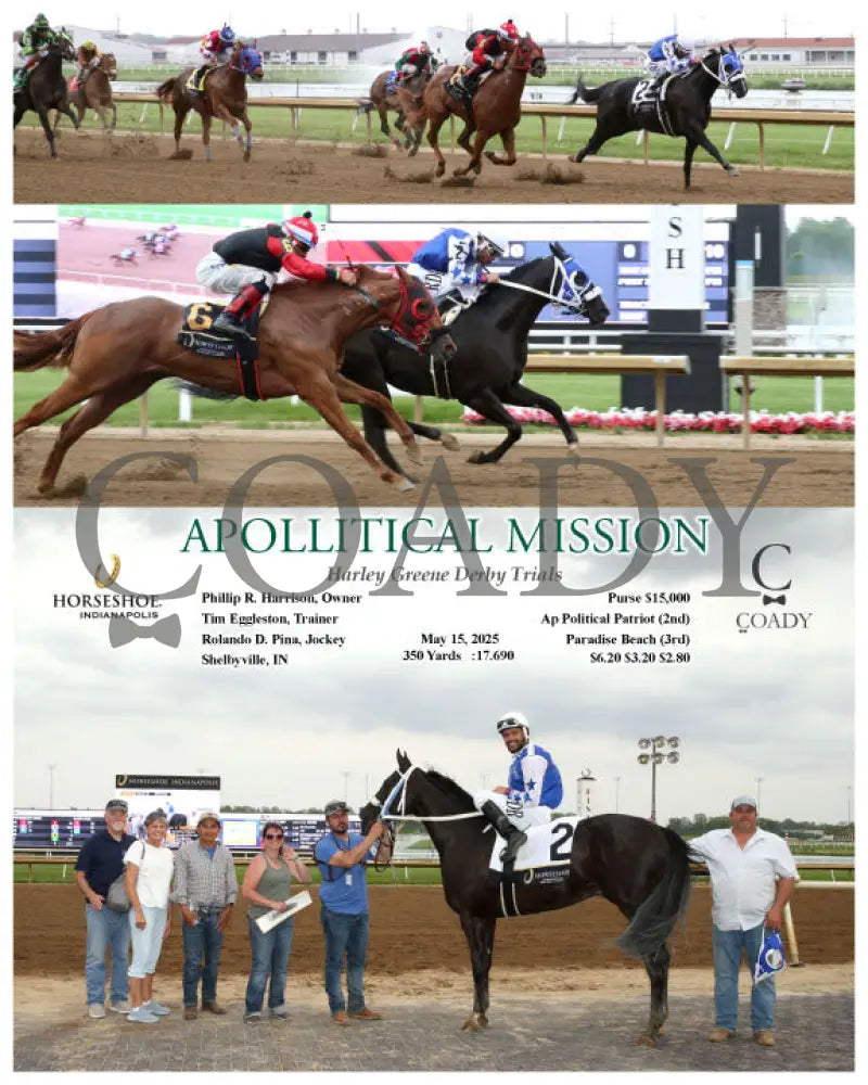 APOLLITICAL MISSION - Harley Greene Derby Trials - 05-15-25 - R10 - IND Indiana Grand