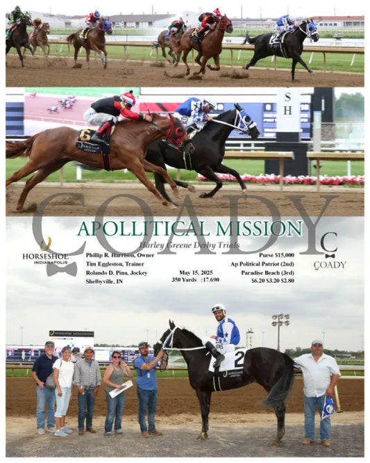 APOLLITICAL MISSION - Harley Greene Derby Trials - 05-15-25 - R10 - IND Indiana Grand